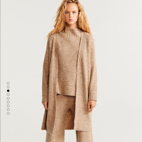 Mango Tan Ribbed Sweater Set - Picture 1 of 5